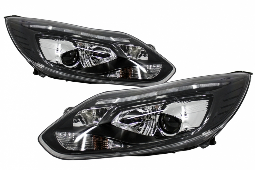 Faruri LED DRL compatibil cu FORD Focus III (2011-2014) Negru HLFFIII