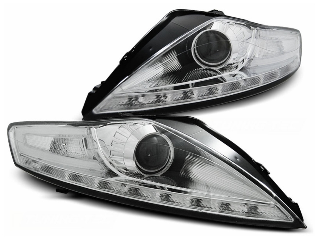 Faruri LED DRL compatibil cu Ford Mondeo MK4 (07.2007-11.2010) Crom HLFMOMK4C