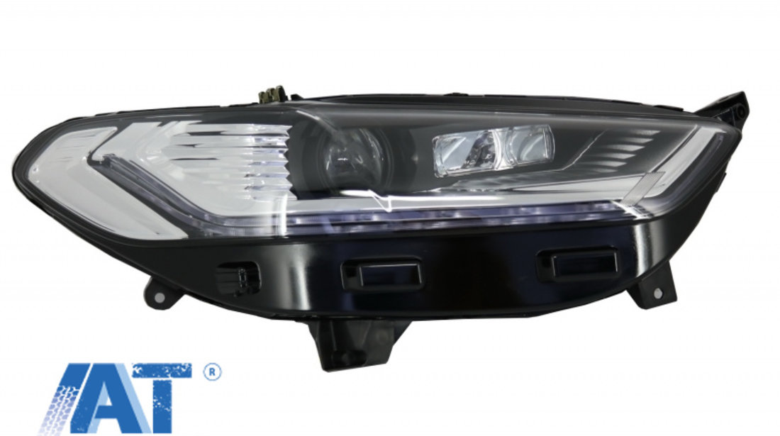 Faruri LED DRL compatibil cu Ford Mondeo MK5 (2013-2016) Semnalizare Secventiala Crom