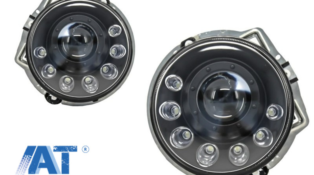 Faruri LED DRL compatibil cu Mercedes G-Class W463 (1989-2012) Bi-Xenon Design Negru