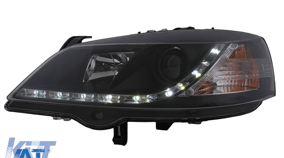 Faruri LED DRL compatibil cu Opel Astra G (09.1997-02.2004) Negru