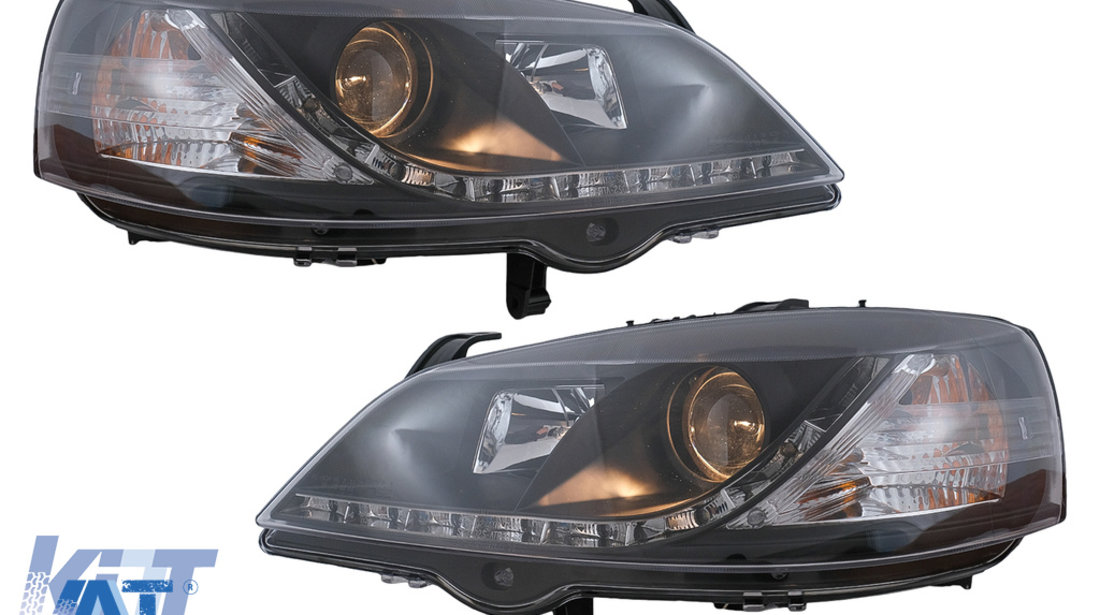 Faruri LED DRL compatibil cu Opel Astra G (09.1997-02.2004) Negru