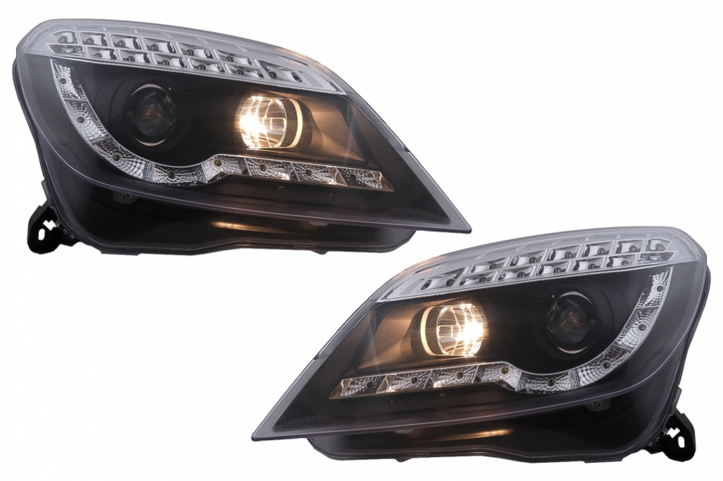 Faruri LED DRL compatibil cu Opel Astra H (03.2004-2009) Negru HLOPAHBLED
