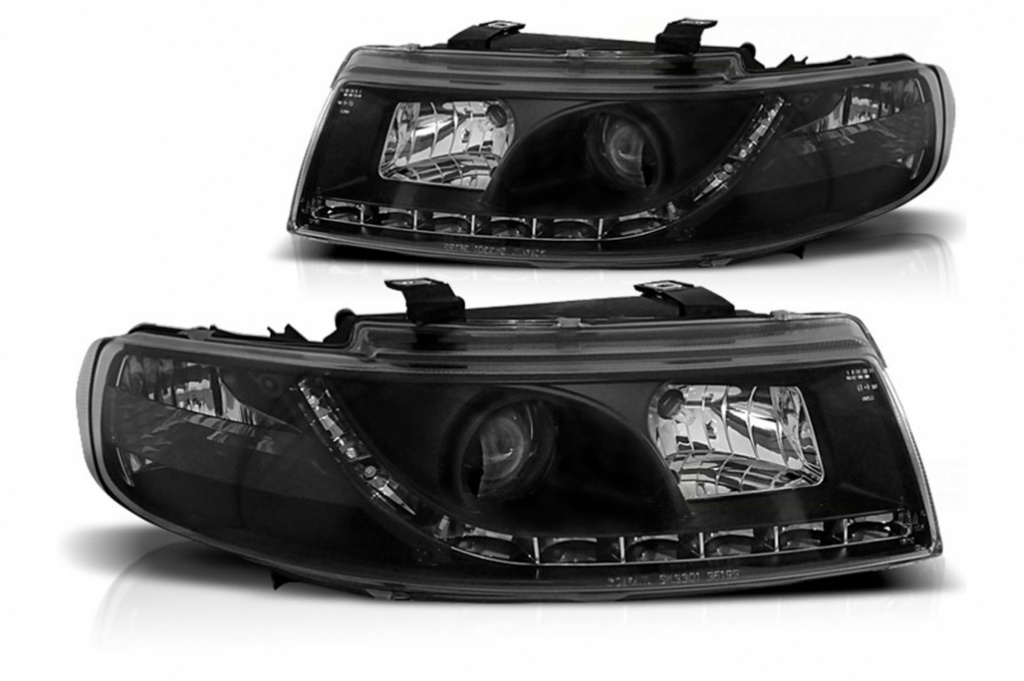Faruri LED DRL compatibil cu Seat Leon/ Toledo (04.1999- 08.2004) Negru HLSTLELEDB