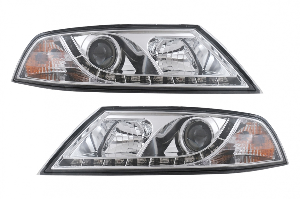 Faruri LED DRL compatibil cu Skoda Octavia II (03.2004-2008) Crome SWSK03GX