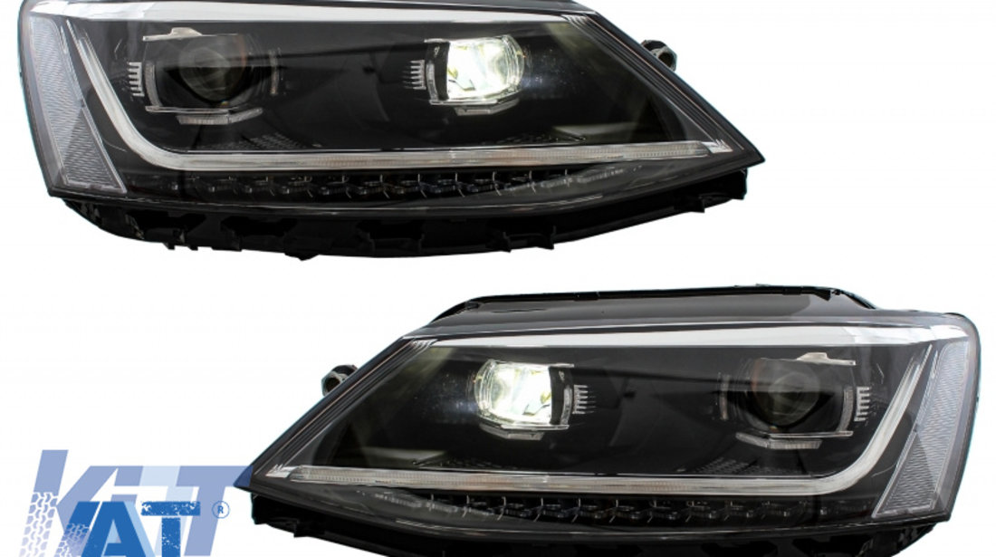 Faruri LED DRL compatibil cu VW Jetta Mk6 VI (2011-2017) Semnal Dinamic Secvential Xenon Matrix Design