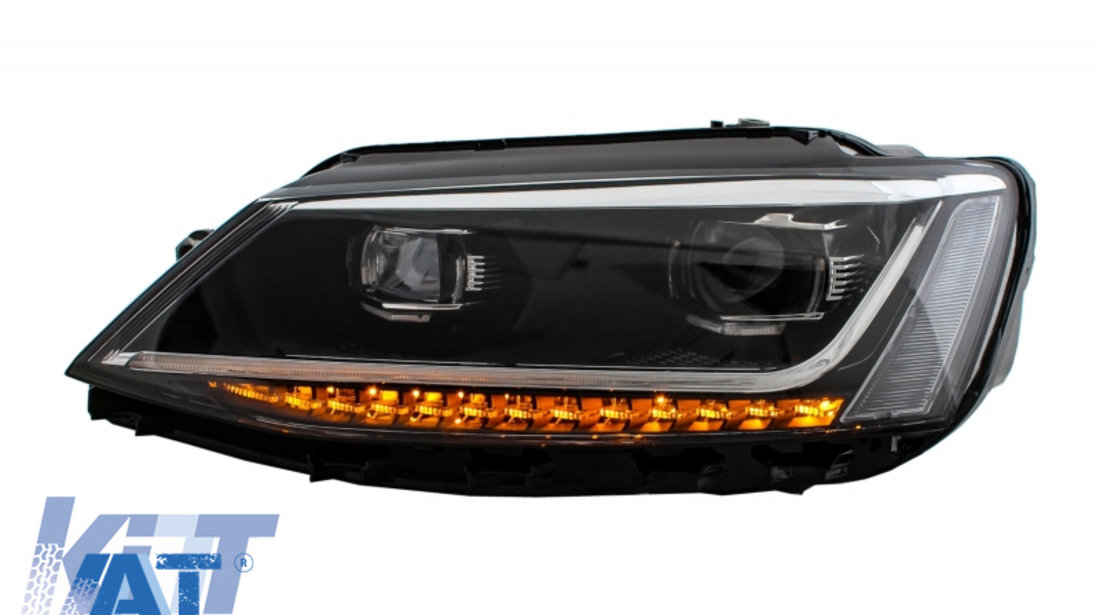 Faruri LED DRL compatibil cu VW Jetta Mk6 VI (2011-2017) Semnal Dinamic Secvential Xenon Matrix Design