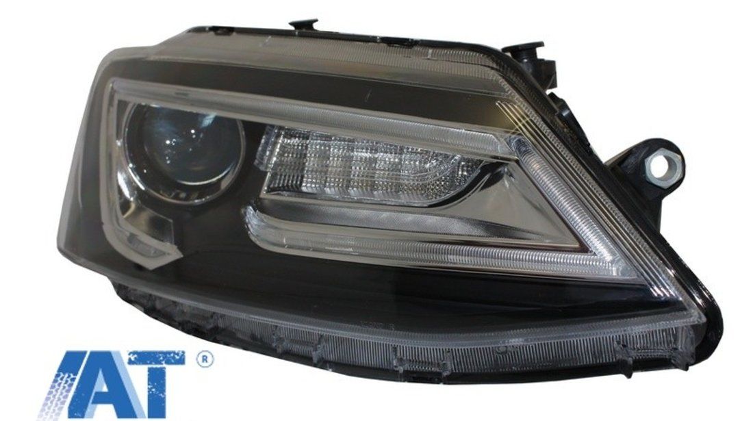 Faruri LED DRL compatibil cu VW Jetta Mk6 VI Non GLI (2011-2017) Semnal Dinamic Secvential Demon Bi-Xenon Design