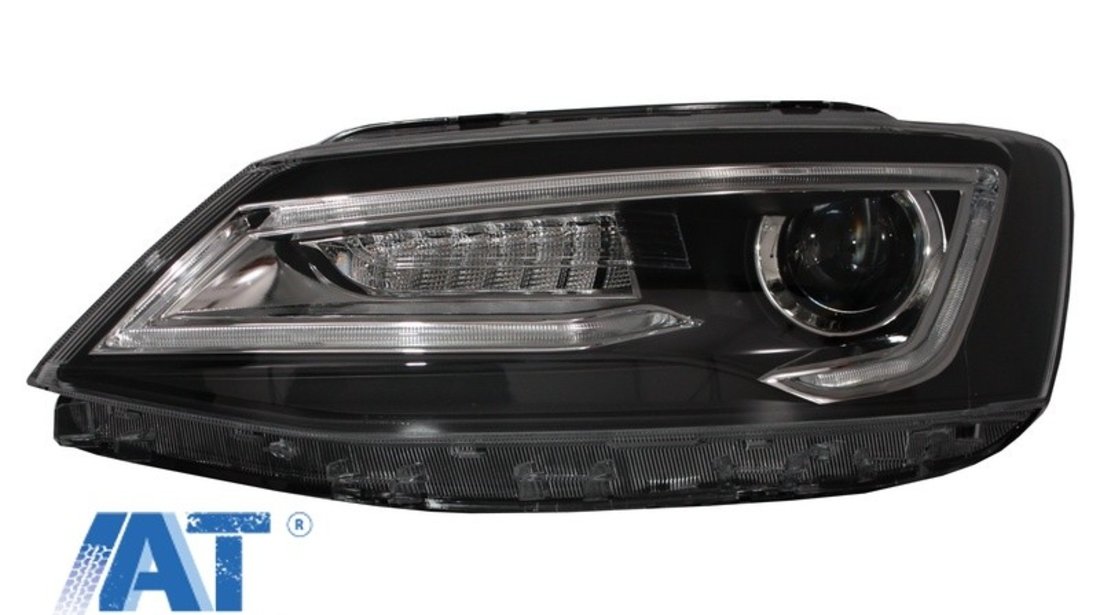 Faruri LED DRL compatibil cu VW Jetta Mk6 VI Non GLI (2011-2017) Semnal Dinamic Secvential Demon Bi-Xenon Design