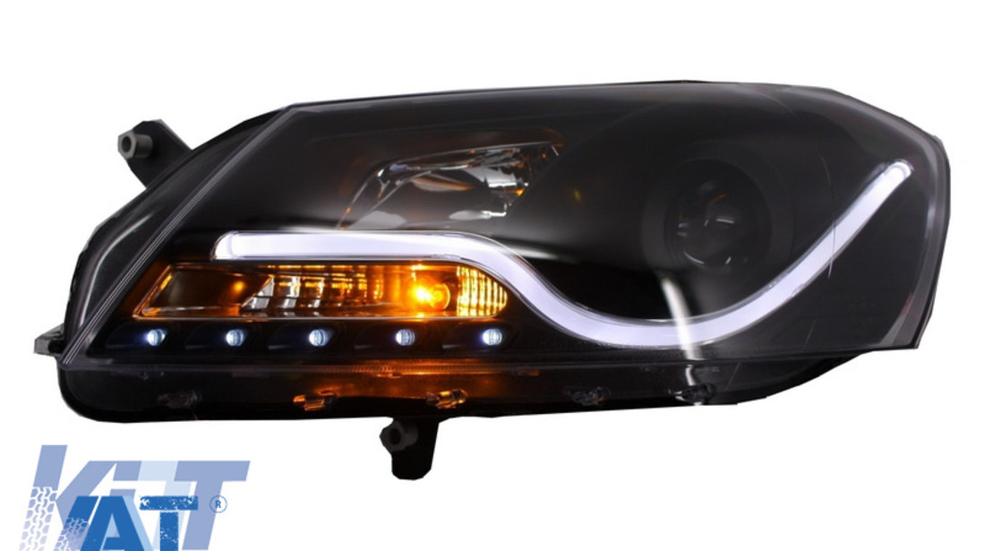 Faruri LED DRL compatibil cu VW Passat B7 (10.2010-10.2014) Negru