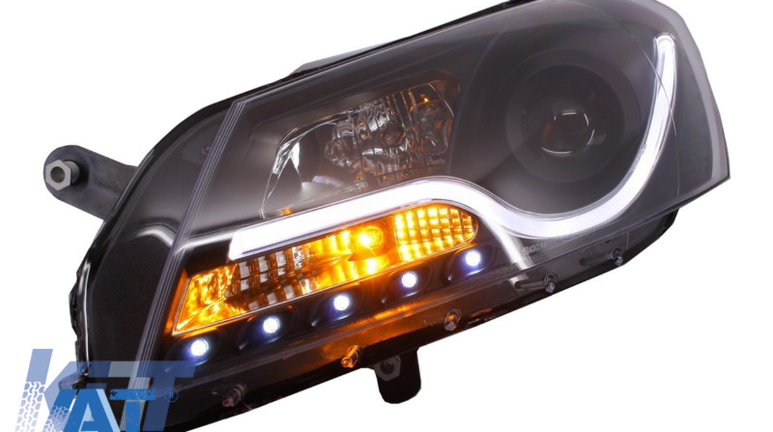 Faruri LED DRL compatibil cu VW Passat B7 (10.2010-10.2014) Negru
