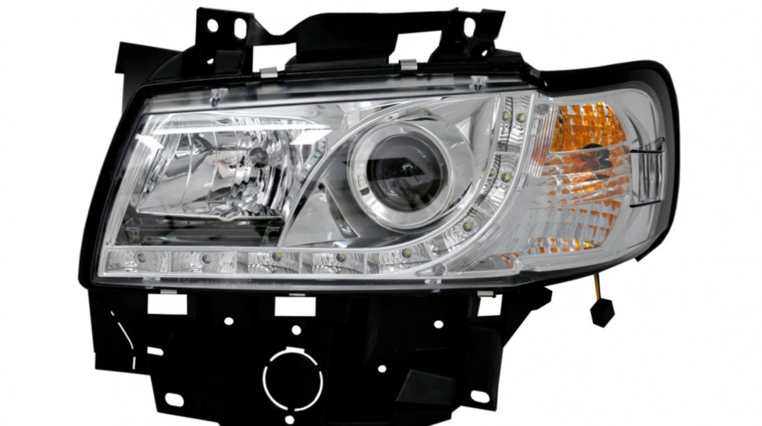 Faruri LED DRL compatibil cu VW T4 Transporter Long Nose (1996-2003) Multivan Crom SWV31GXC