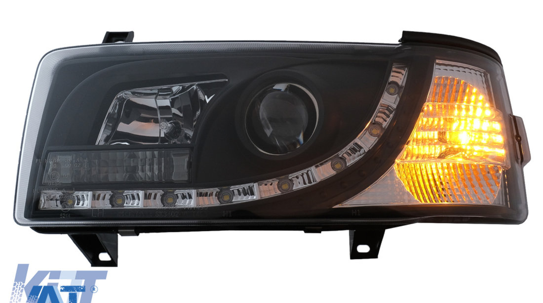 Faruri LED DRL compatibil cu VW Transporter T4 (1990-2003) Negru