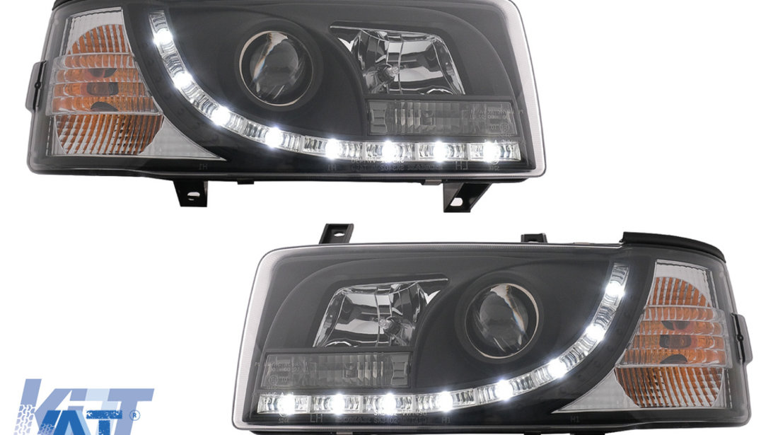 Faruri LED DRL compatibil cu VW Transporter T4 (1990-2003) Negru