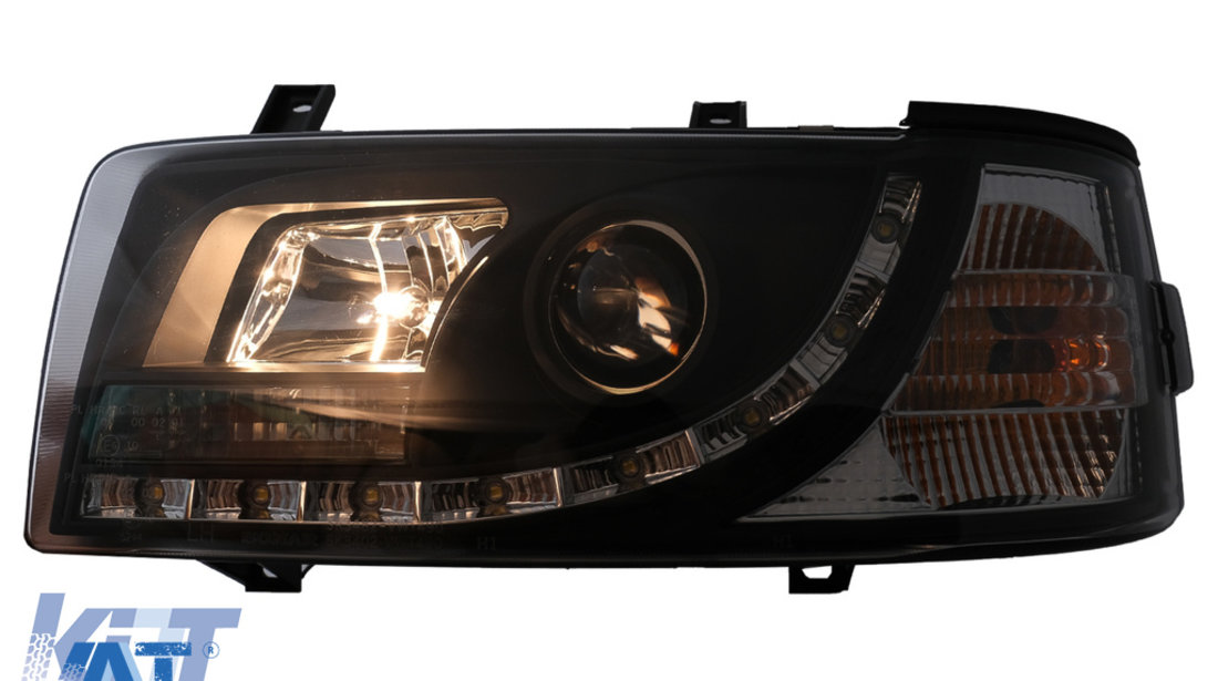 Faruri LED DRL compatibil cu VW Transporter T4 (1990-2003) Negru