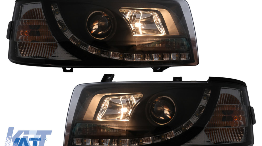 Faruri LED DRL compatibil cu VW Transporter T4 (1990-2003) Negru