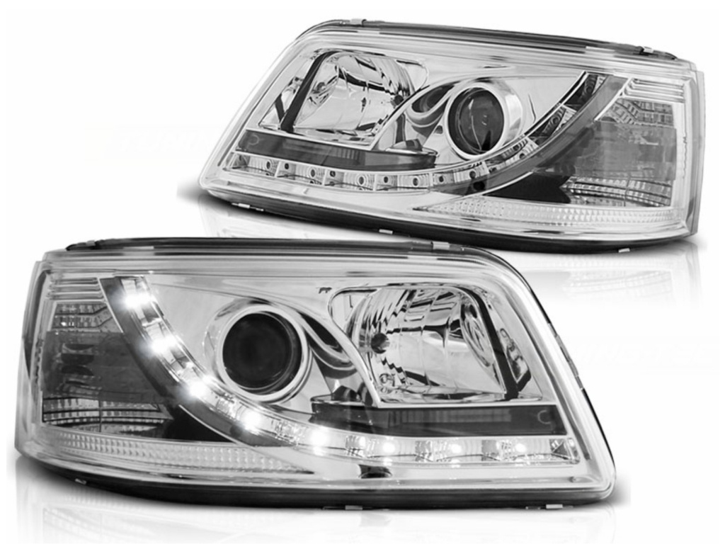Faruri LED DRL compatibil cu VW Transporter T5 (04.2003-08.2009) Crom HLVWT5C