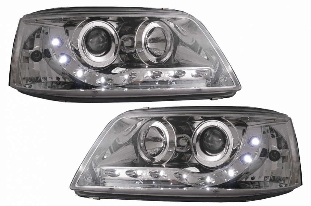 Faruri LED DRL compatibil cu VW Transporter T5 (04.2003-08.2009) Crom HLVWT5LEDC