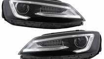 Faruri LED DRL Dual Beam Lens compatibil cu VW Jet...