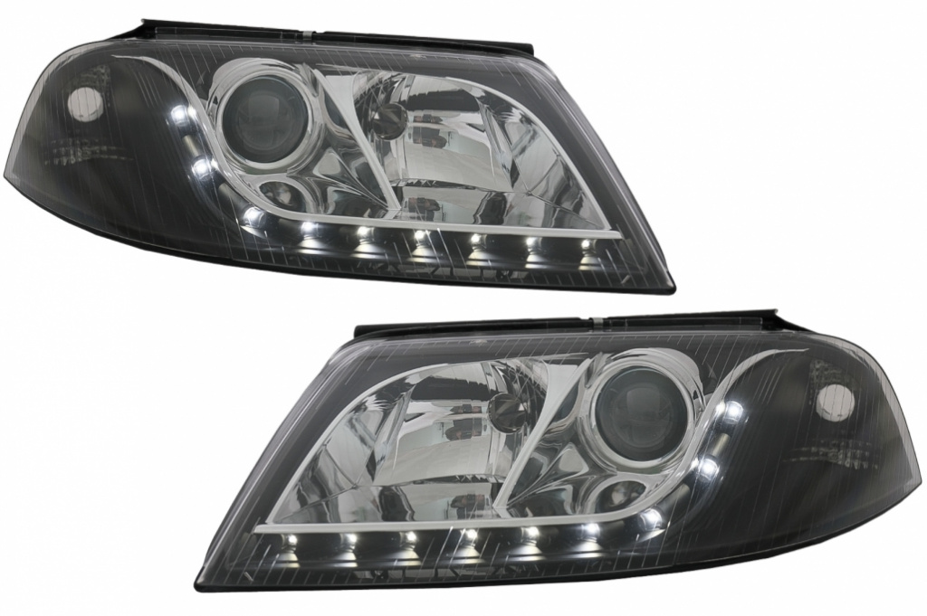 Faruri LED DRL Look compatibile cu VW Passat 3BG (2000-2004) Negru RHD SWV11DGXBRHD