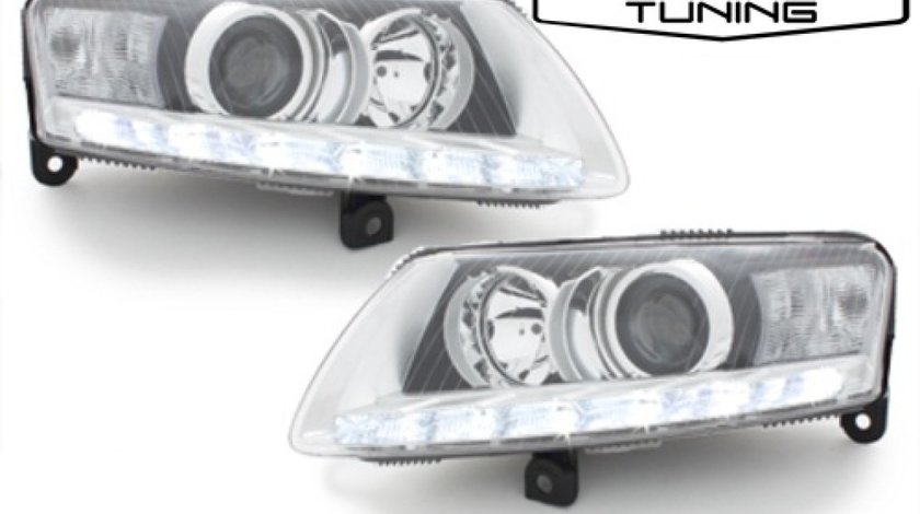 Faruri LED DRL Xenon AUDI A6 C6 4F 04-09 facelift design