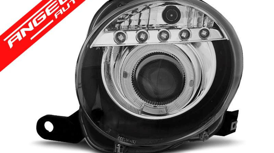 Faruri LED FIAT 500 2007-2015 Black