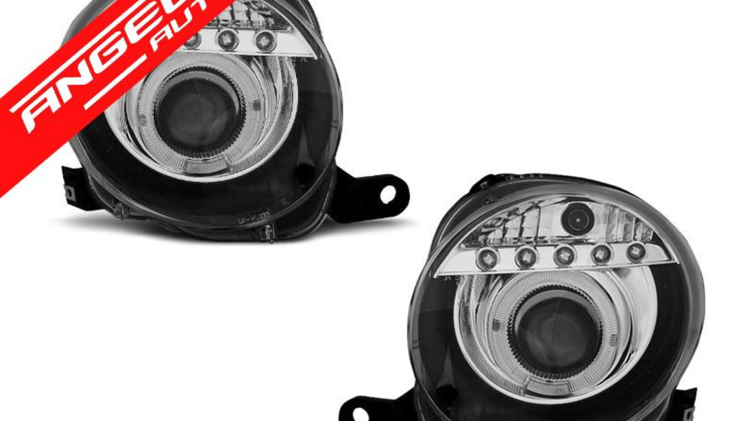 Faruri LED FIAT 500 2007-2015 Black