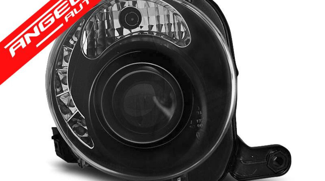 Faruri LED Fiat 500 2007-2015 Negru