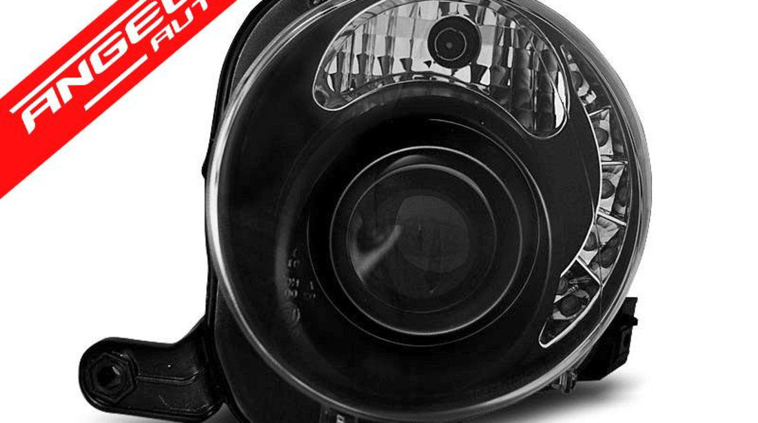 Faruri LED Fiat 500 2007-2015 Negru