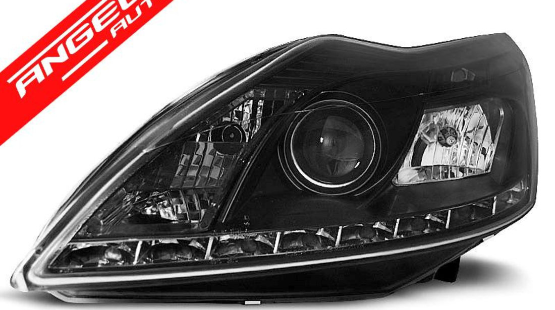 Faruri LED Ford Focus II 2008-2010 Fundal Negru