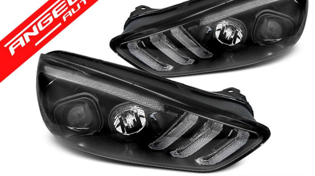 Faruri LED FORD FOCUS MK3 2015-2018 Black Semnal LED