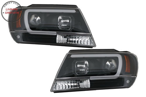 Faruri LED Jeep Grand Cherokee (1999-2004) Tube Light Negru