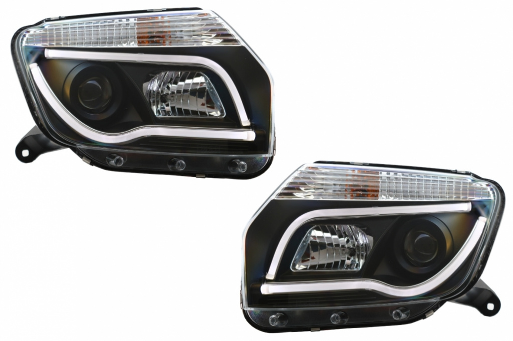 Faruri LED Light Bar compatibil cu Dacia Duster I (2009-2014) TUBE LIGHT Negru HLDD