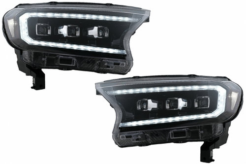 Faruri LED Light Bar Dynamic Start-up Display compatibil cu Ford Ranger Raptor (2015-2020) LHD Negru...