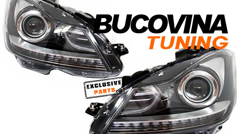 Faruri LED Mercedes Benz C-Class W204 Facelift (11-14) Xenon