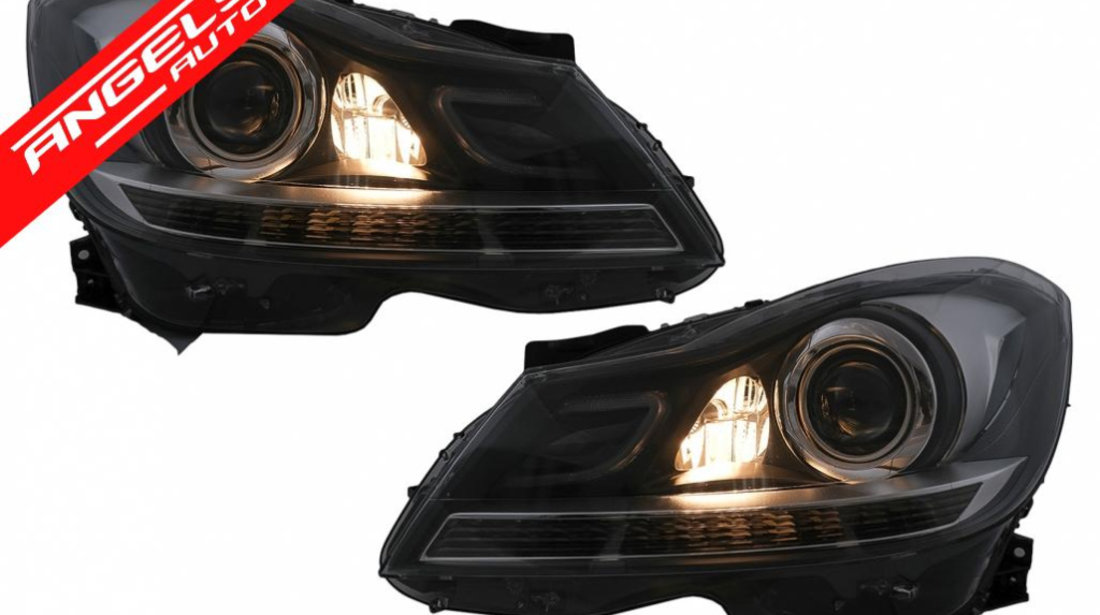 Faruri LED Mercedes C-Class W204 Facelift 2011-2014 Semnal Dinamic