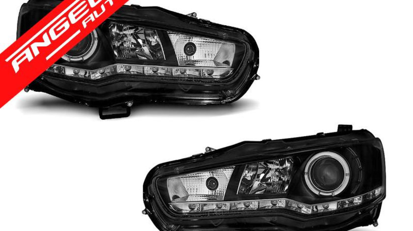 Faruri LED MITSUBISHI LANCER 8 2008-UP Black