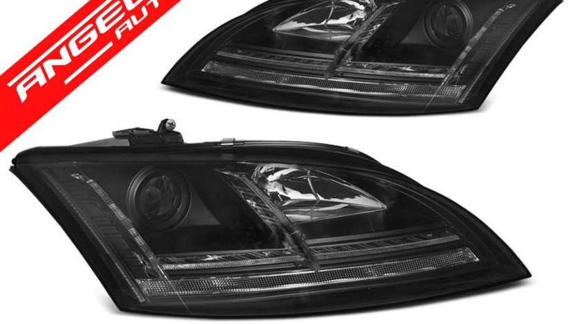 Faruri LED Negru SEQ potrivite pentru AUDI TT 06-10 8J