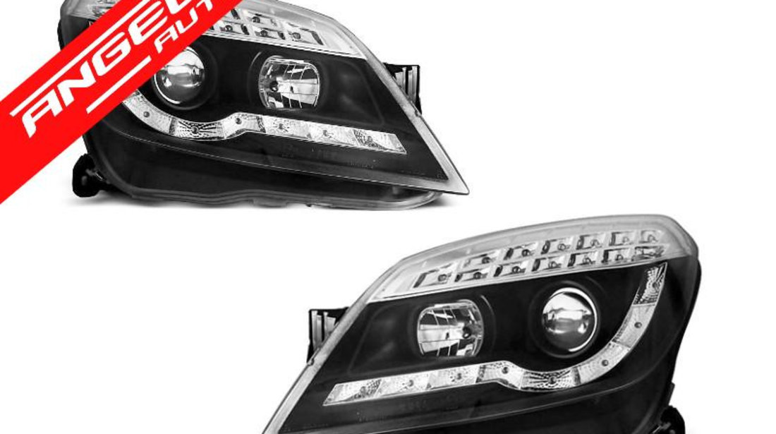 Faruri LED Opel Astra H 2004-2010 Fundal Negru Semnal LED