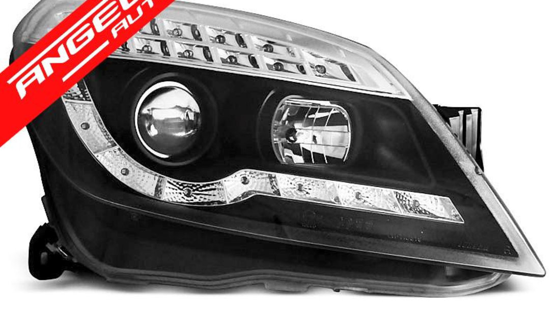 Faruri LED Opel Astra H 2004-2010 Fundal Negru Semnal LED