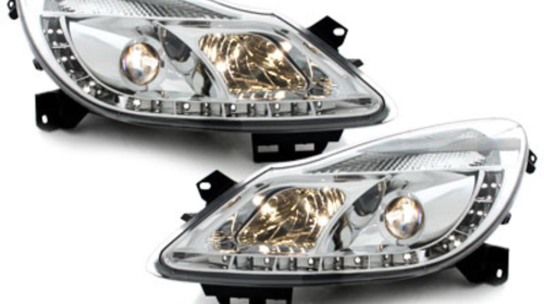 Faruri LED Opel Corsa D 06 + Crom