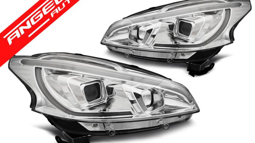 Faruri LED Peugeot 208 2012-2015 Tube Light Crom