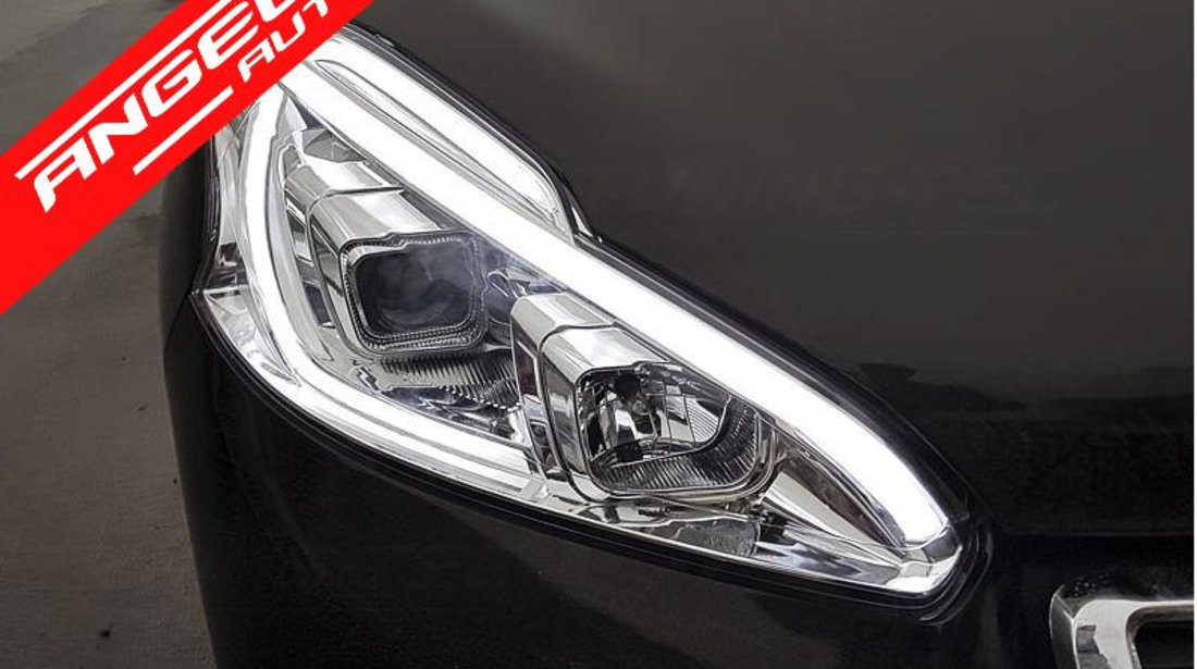 Faruri LED Peugeot 208 2012-2015 Tube Light Crom