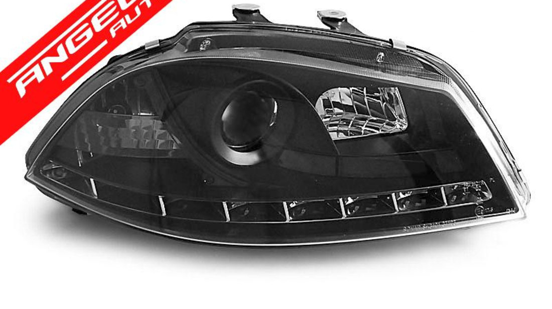 Faruri LED SEAT IBIZA 6L 2002-2008 Black