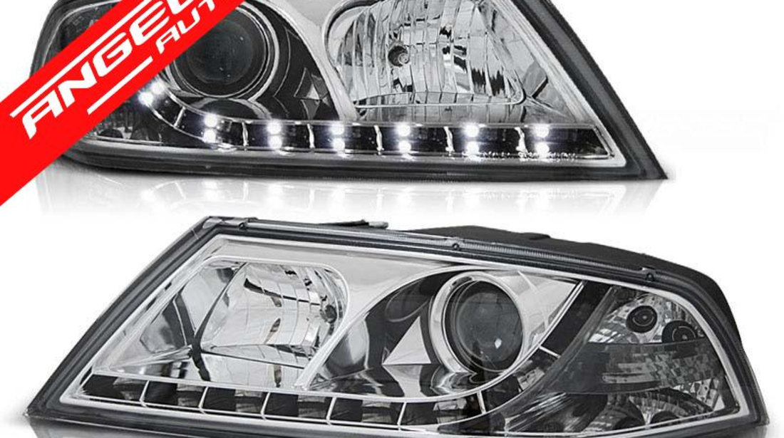 Faruri LED Skoda Octavia 2 2004-2008 Crom Xenon