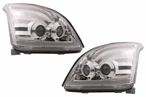 Faruri LED TUBE LIGHT compatibil cu Toyota Land Cruiser FJ120 (2003-2009) Crom cu Semnal Dinamic HLT...
