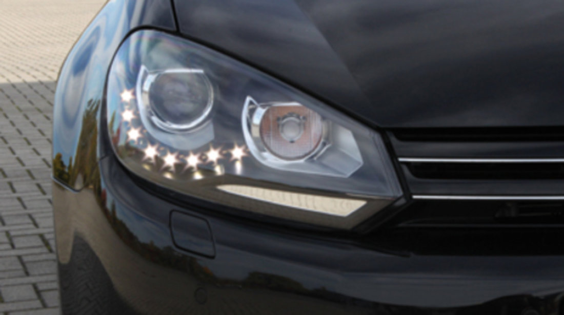 Faruri LED Volkswagen VW Golf 6 GTI LOOK 08 +