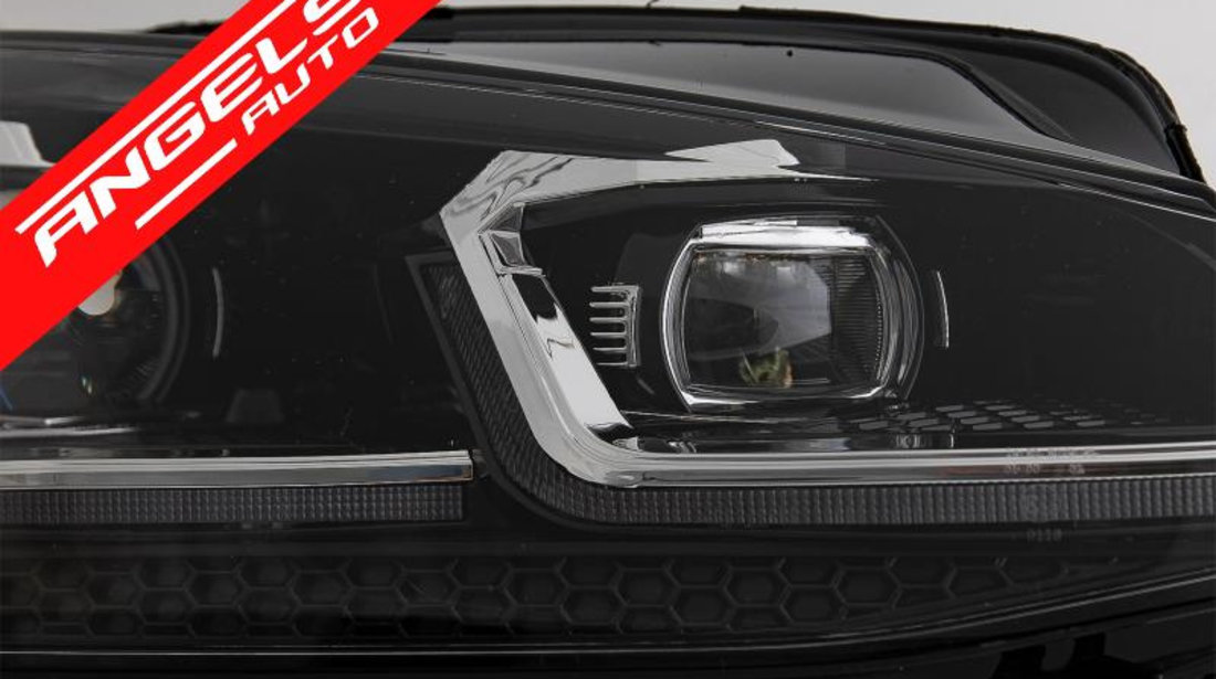 Faruri LED VW Golf 7.5 VII Facelift (2017-up) cu Semnal Dinamic
