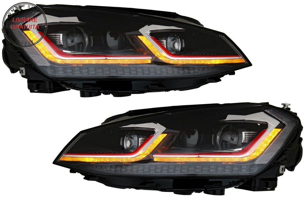 Faruri LED VW Golf 7 VII (2012-2017) Facelift G7.5 GTI Look cu Semnal Dinamic- livrare gratuita