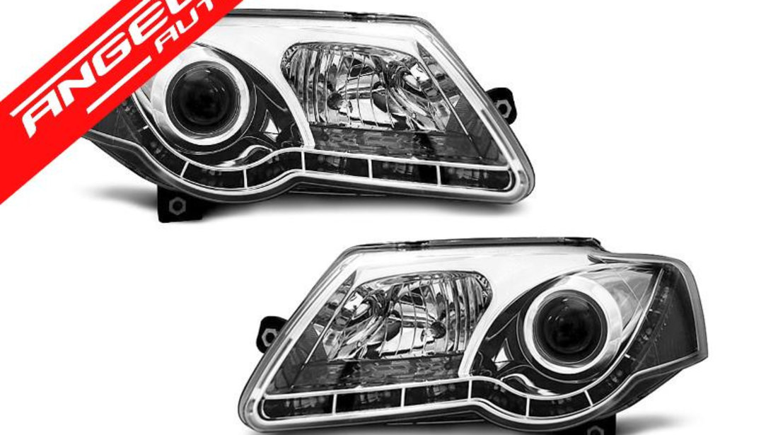 Faruri LED VW PASSAT 3C 2005-2010 Chrome Design